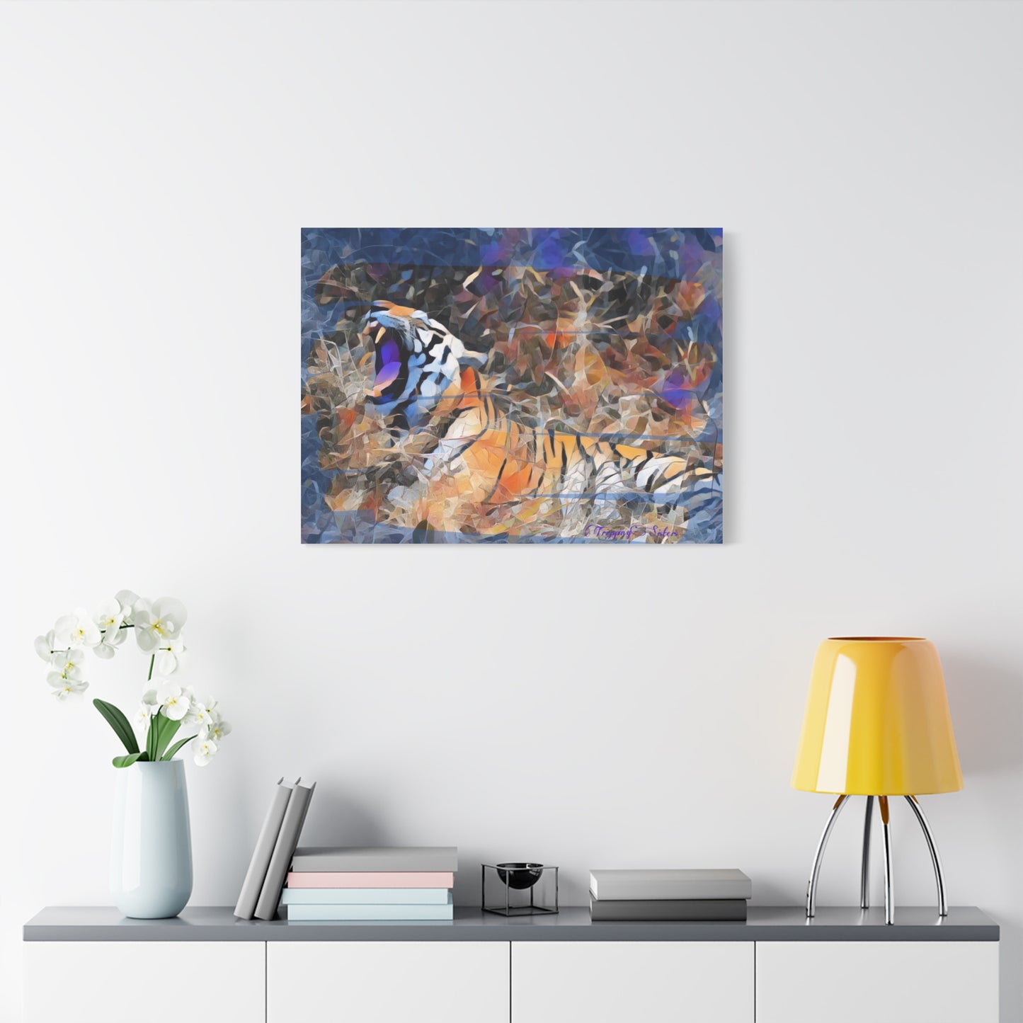 'Blue Tiger' Madhya Pradesh, India - Stretched Canvas