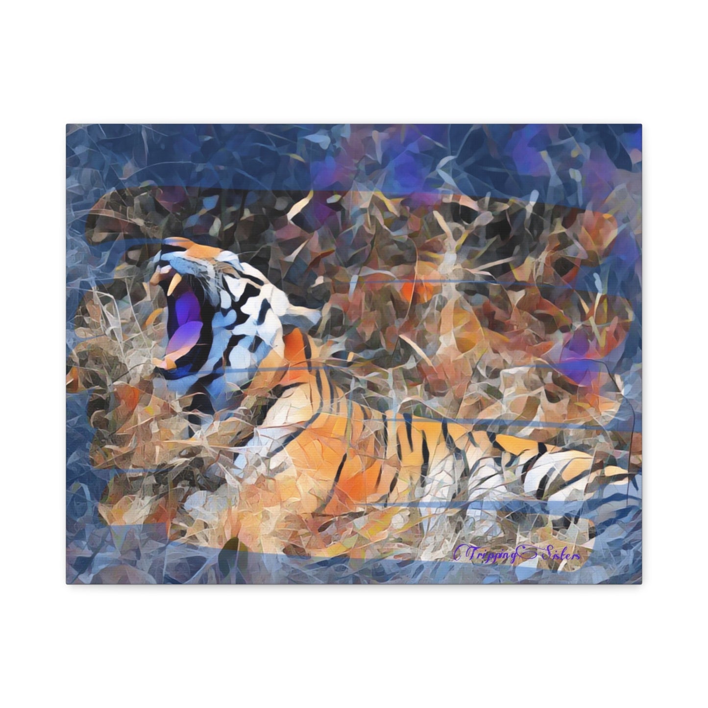 'Blue Tiger' Madhya Pradesh, India - Stretched Canvas