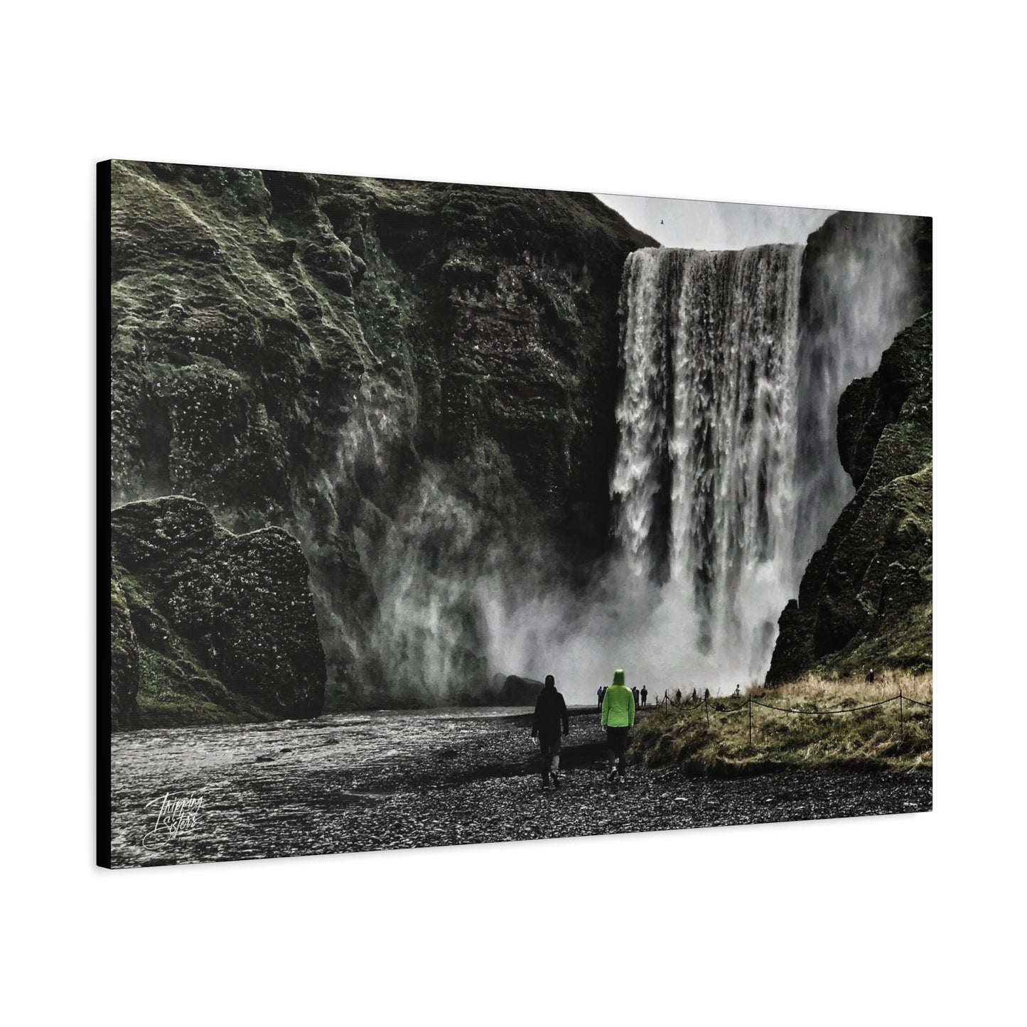 'Skogafoss Waterfall' Iceland - Stretched Canvas