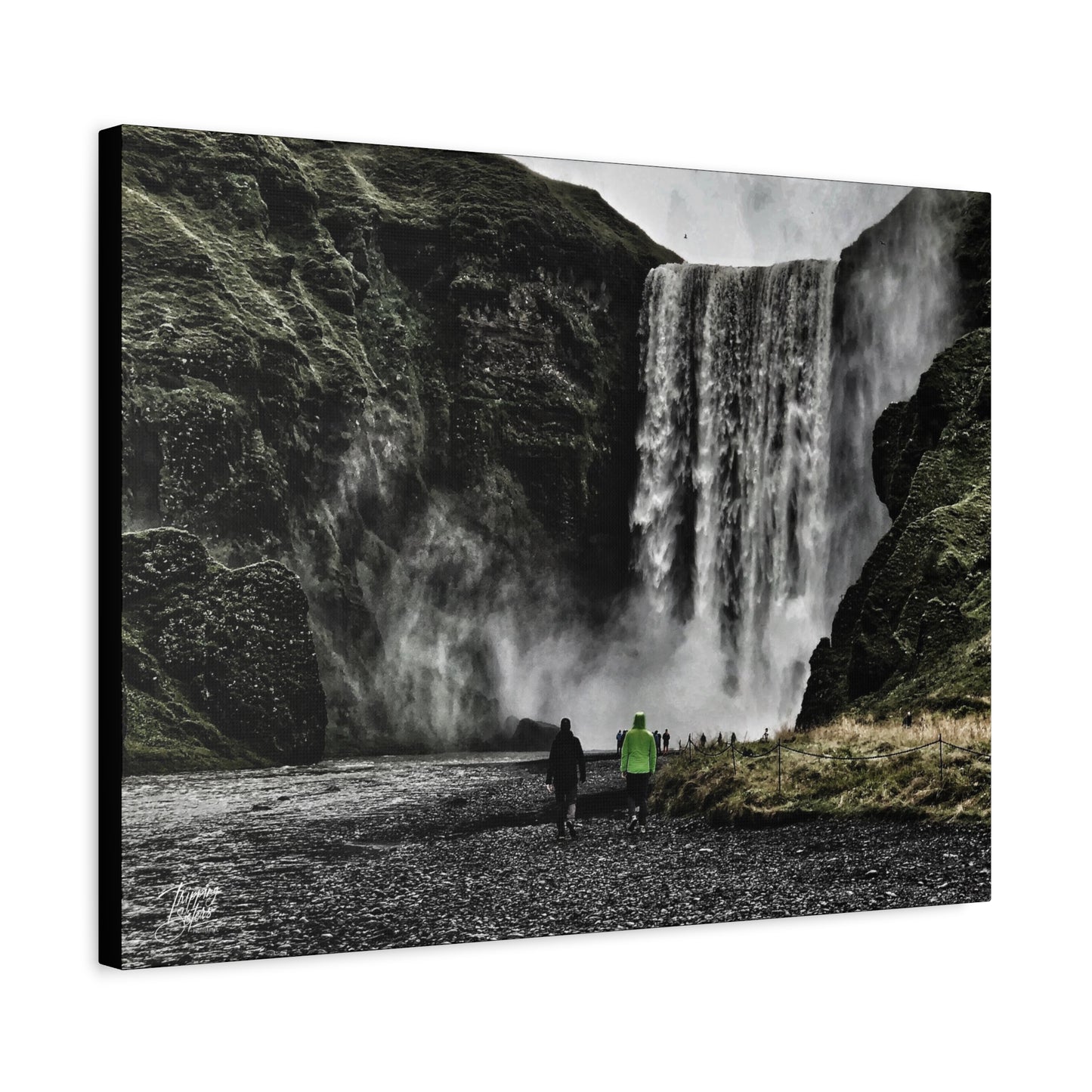 'Skogafoss Waterfall' Iceland - Stretched Canvas