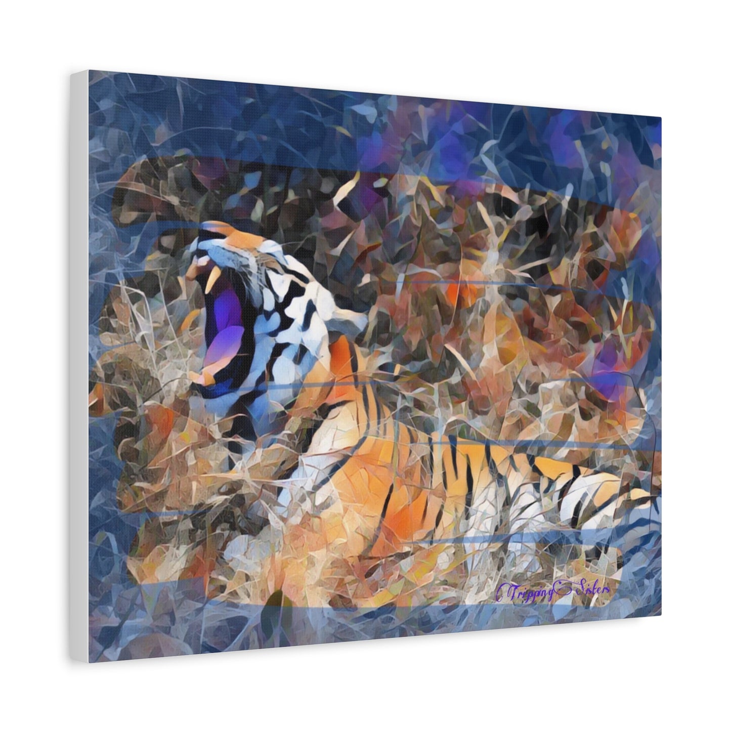 'Blue Tiger' Madhya Pradesh, India - Stretched Canvas