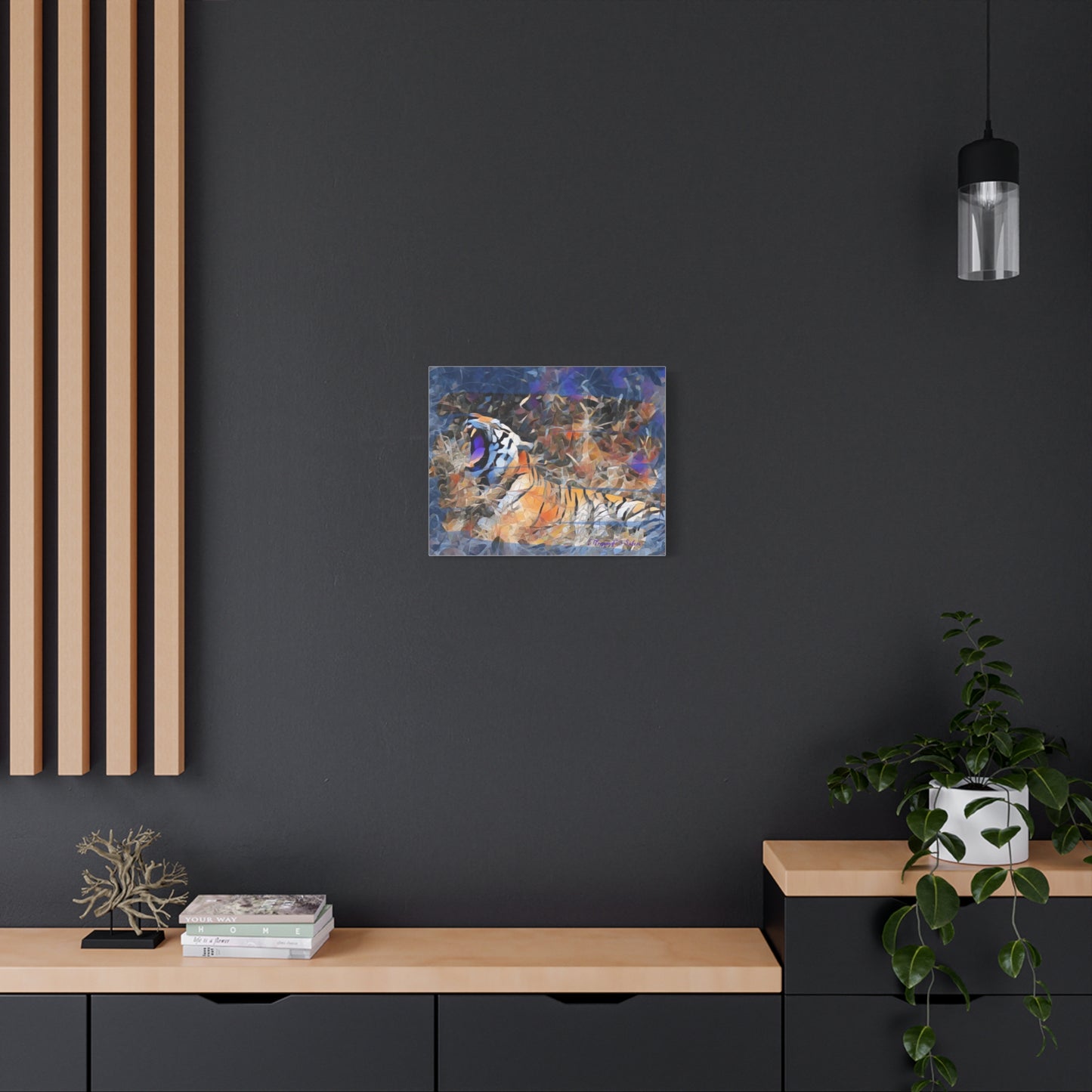 'Blue Tiger' Madhya Pradesh, India - Stretched Canvas