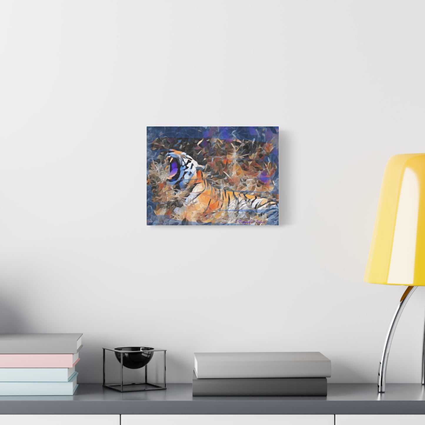 'Blue Tiger' Madhya Pradesh, India - Stretched Canvas