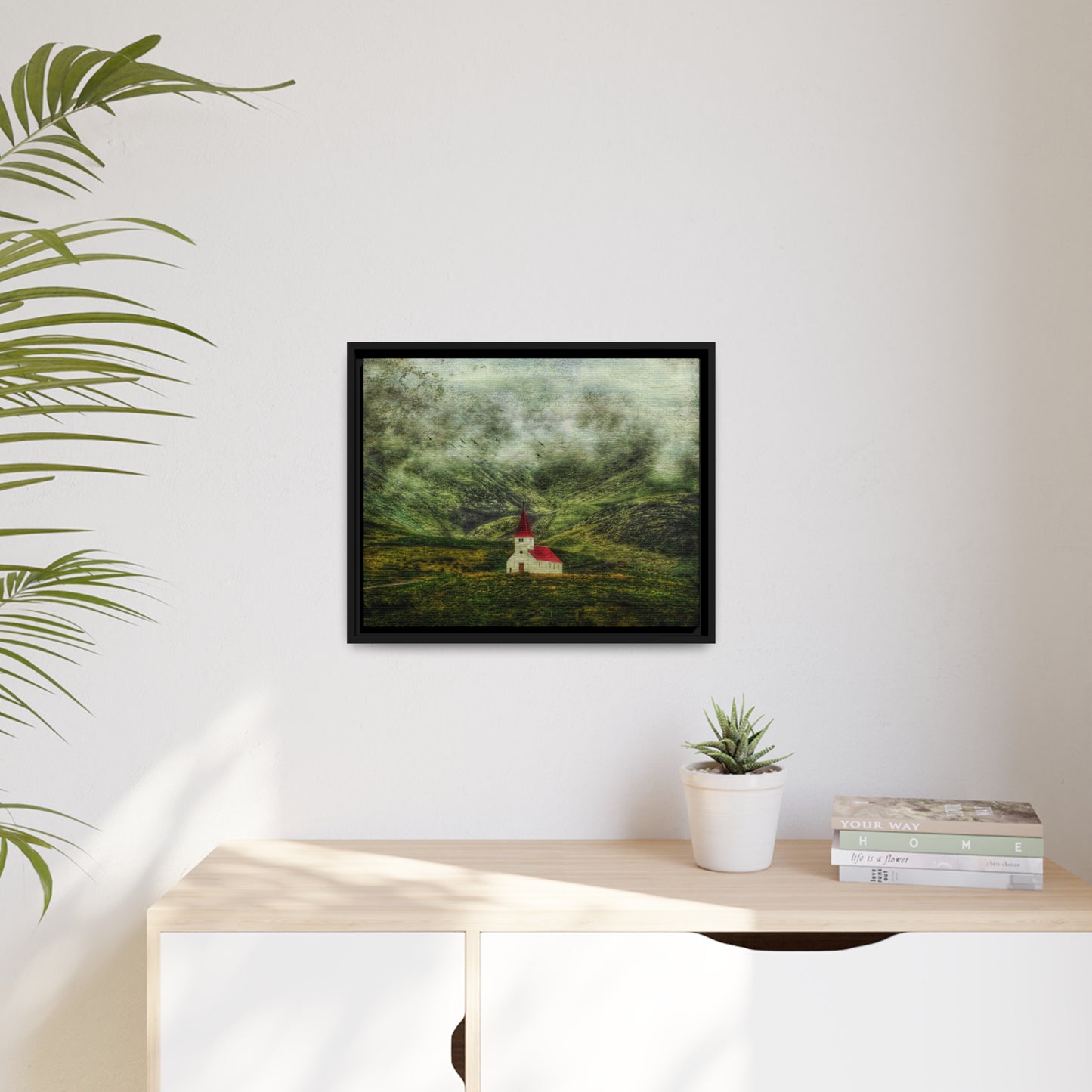 'Beacon on the Hill' Iceland - Gallery Framed Canvas Wrap