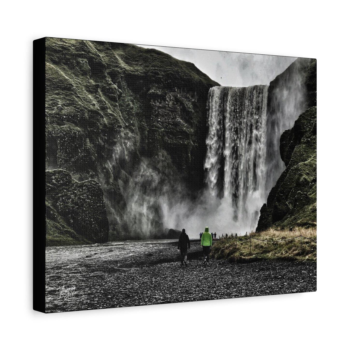 'Skogafoss Waterfall' Iceland - Stretched Canvas