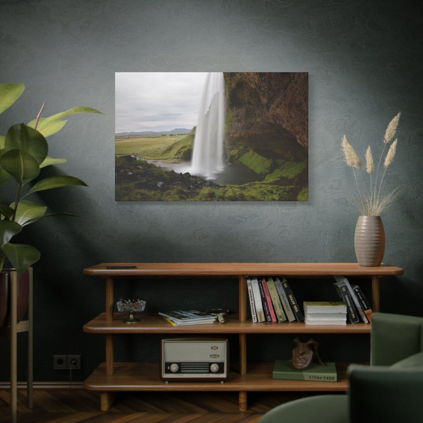 'Smooth Falls' Seljalandsfoss Waterfall, Iceland - Stretched Canvas