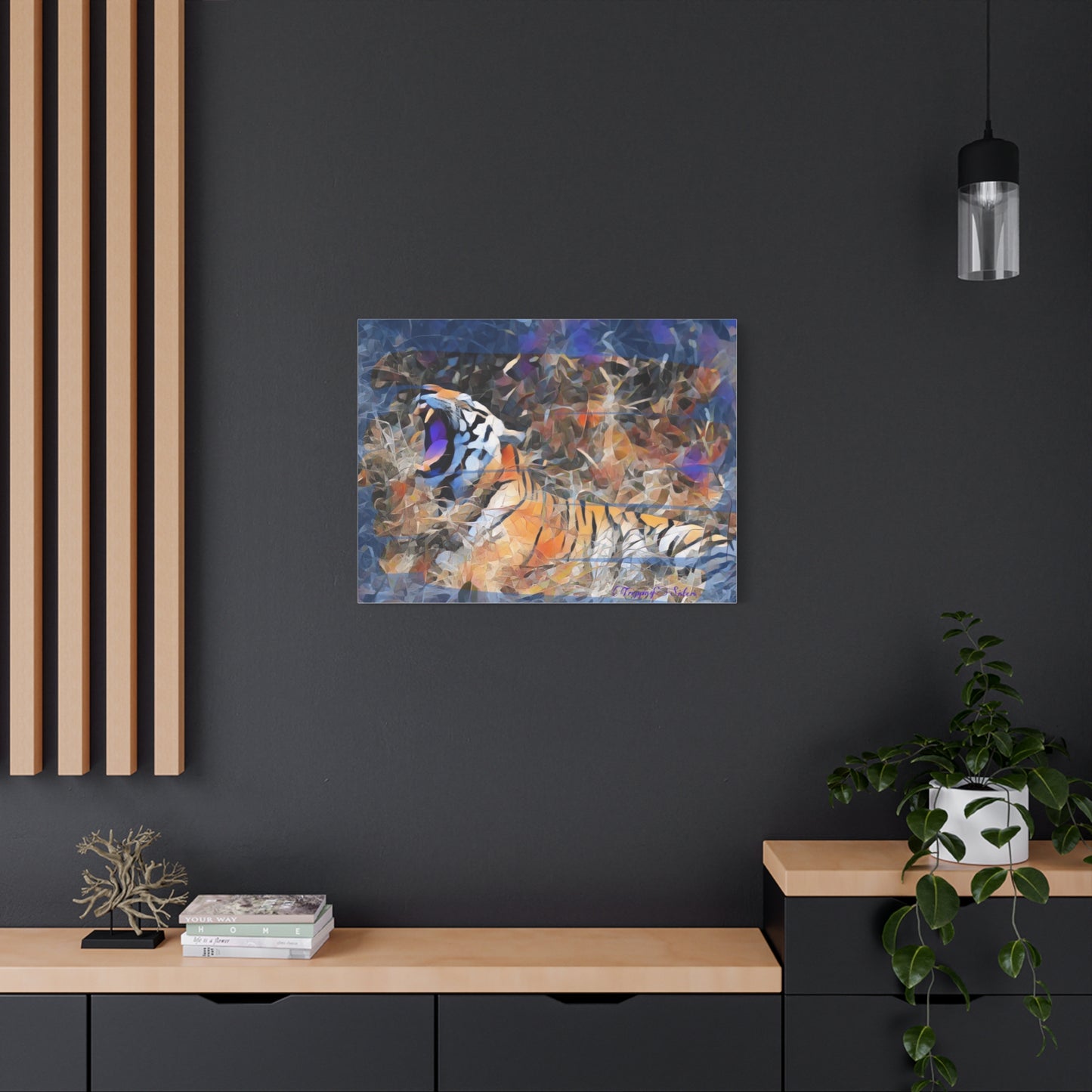'Blue Tiger' Madhya Pradesh, India - Stretched Canvas