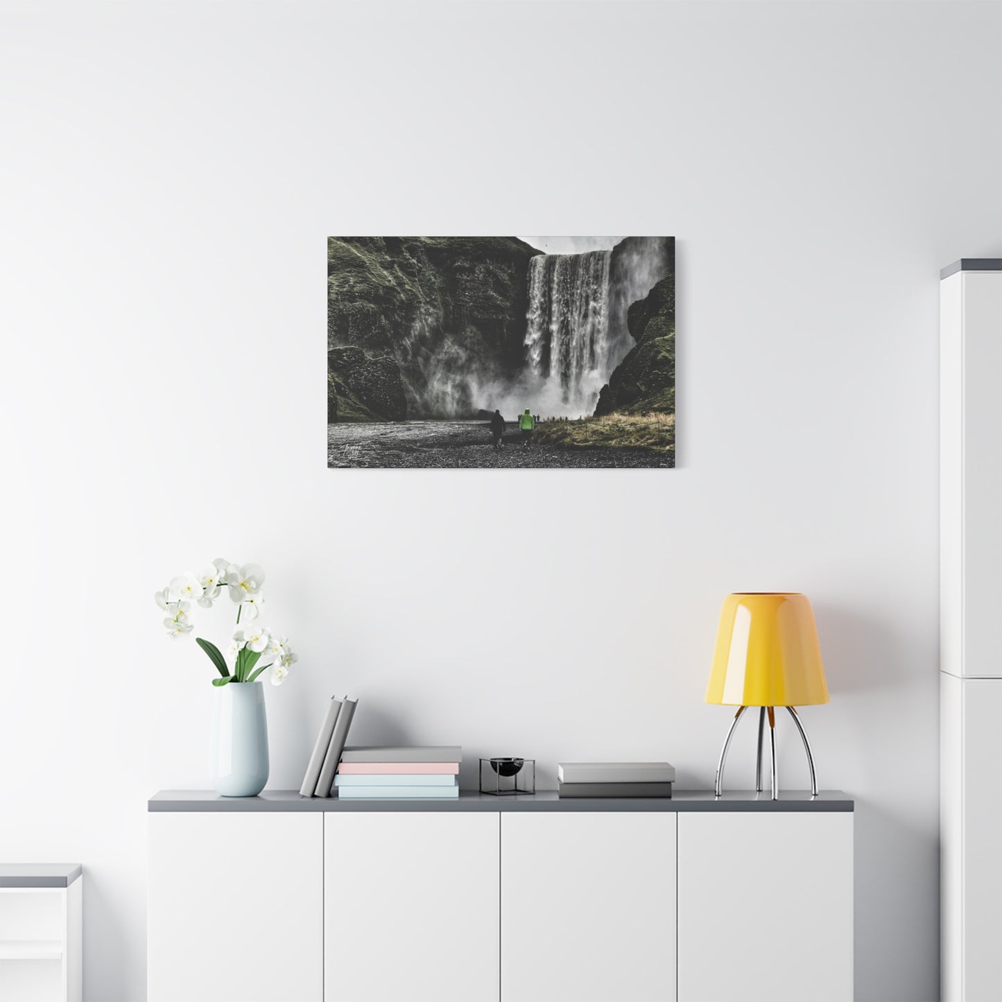 'Skogafoss Waterfall' Iceland - Stretched Canvas