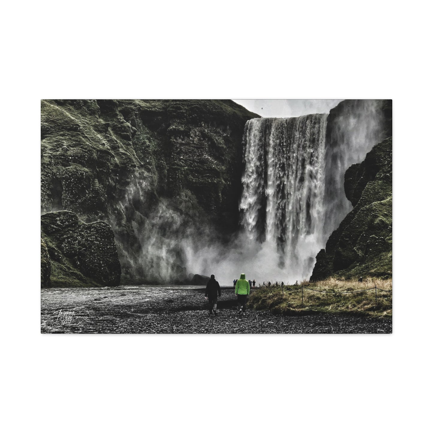 'Skogafoss Waterfall' Iceland - Stretched Canvas