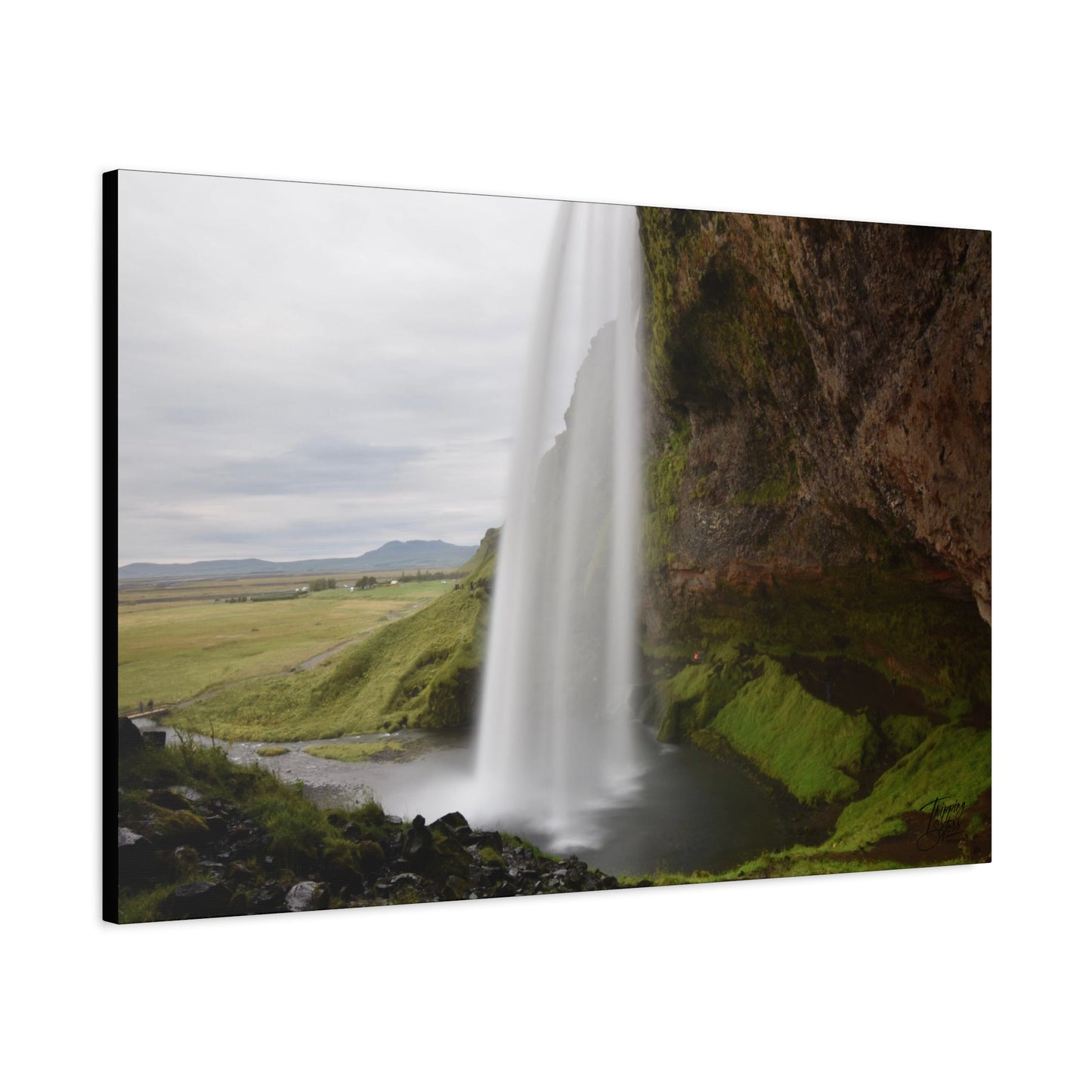 'Smooth Falls' Seljalandsfoss Waterfall, Iceland - Stretched Canvas