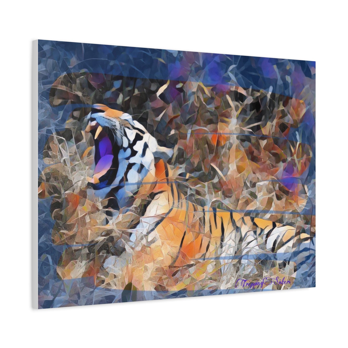 'Blue Tiger' Madhya Pradesh, India - Stretched Canvas