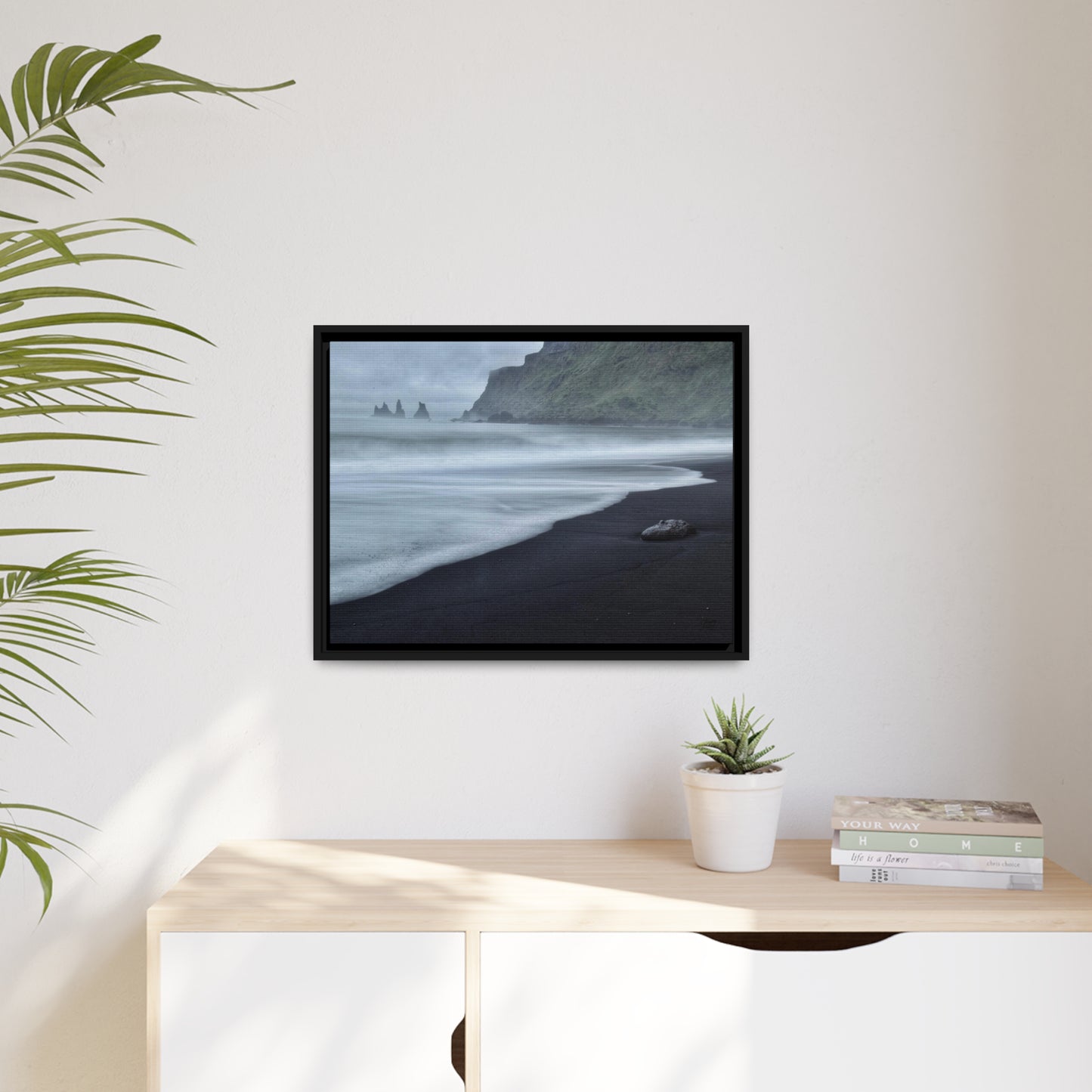 'Last Light' Dyrholaey Beach, Iceland  - Gallery Framed Canvas Wrap