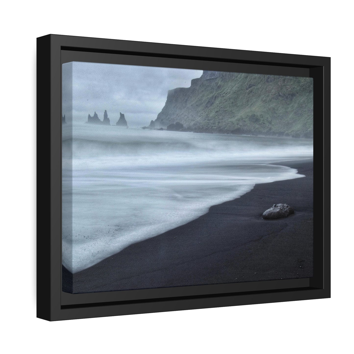 'Last Light' Dyrholaey Beach, Iceland  - Gallery Framed Canvas Wrap