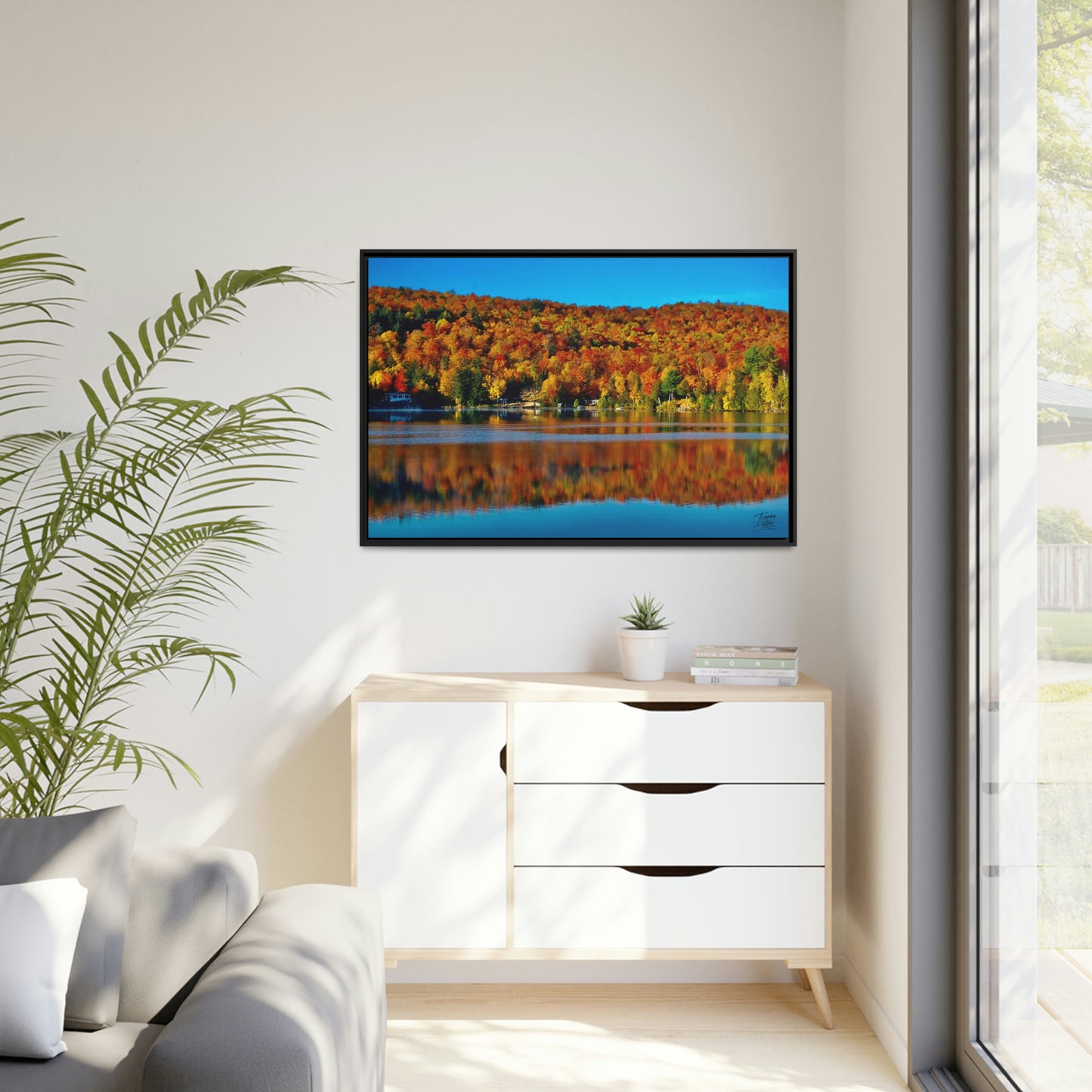 'Fall Rhapsody' Quebec, Canada - Gallery Framed Canvas Wrap