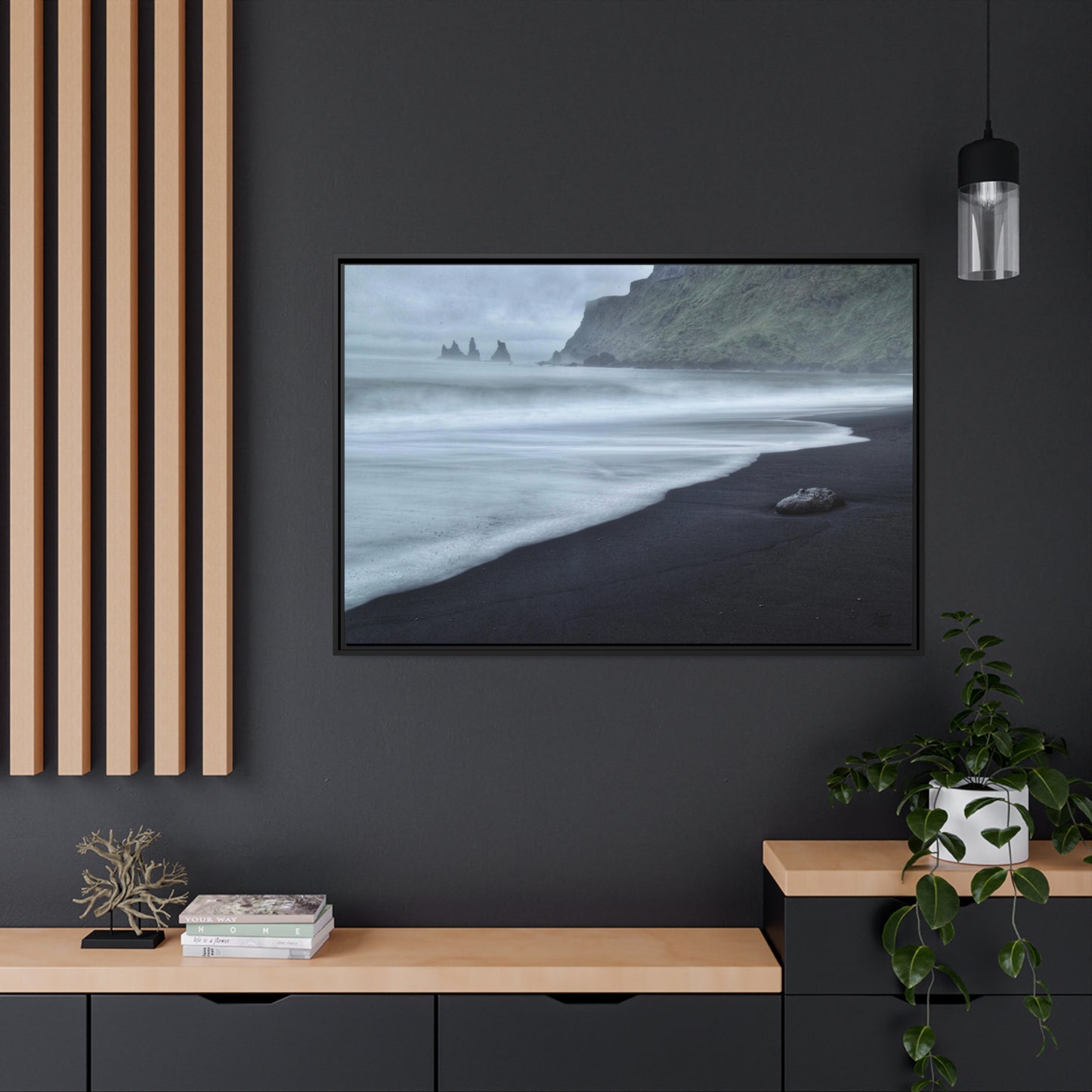'Last Light' Dyrholaey Beach, Iceland  - Gallery Framed Canvas Wrap