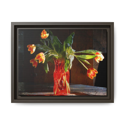 Copy of Framed Matte Canvas Print — Vintage Tulip Vase Wall Art