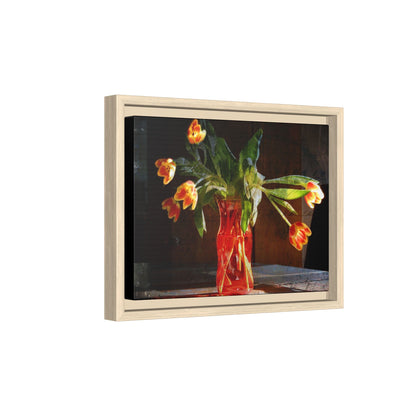 Copy of Framed Matte Canvas Print — Vintage Tulip Vase Wall Art