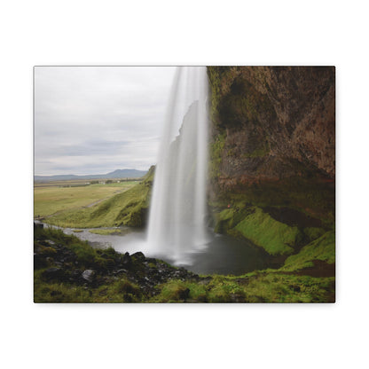 'Smooth Falls' Seljalandsfoss Waterfall, Iceland - Stretched Canvas