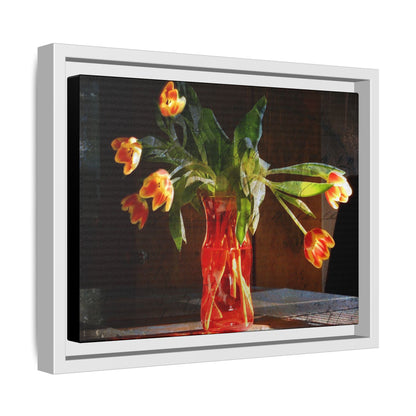 Copy of Framed Matte Canvas Print — Vintage Tulip Vase Wall Art