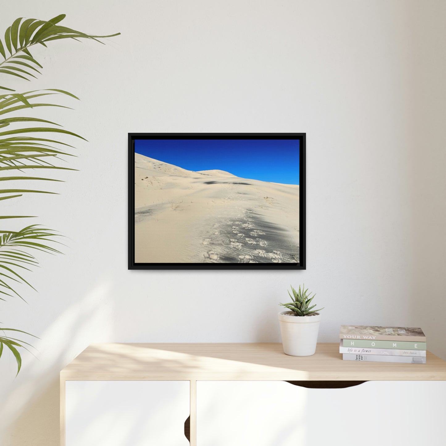 'Footsteps' Mojave Dunes, California  - Gallery Framed Canvas Wrap - Horizontal