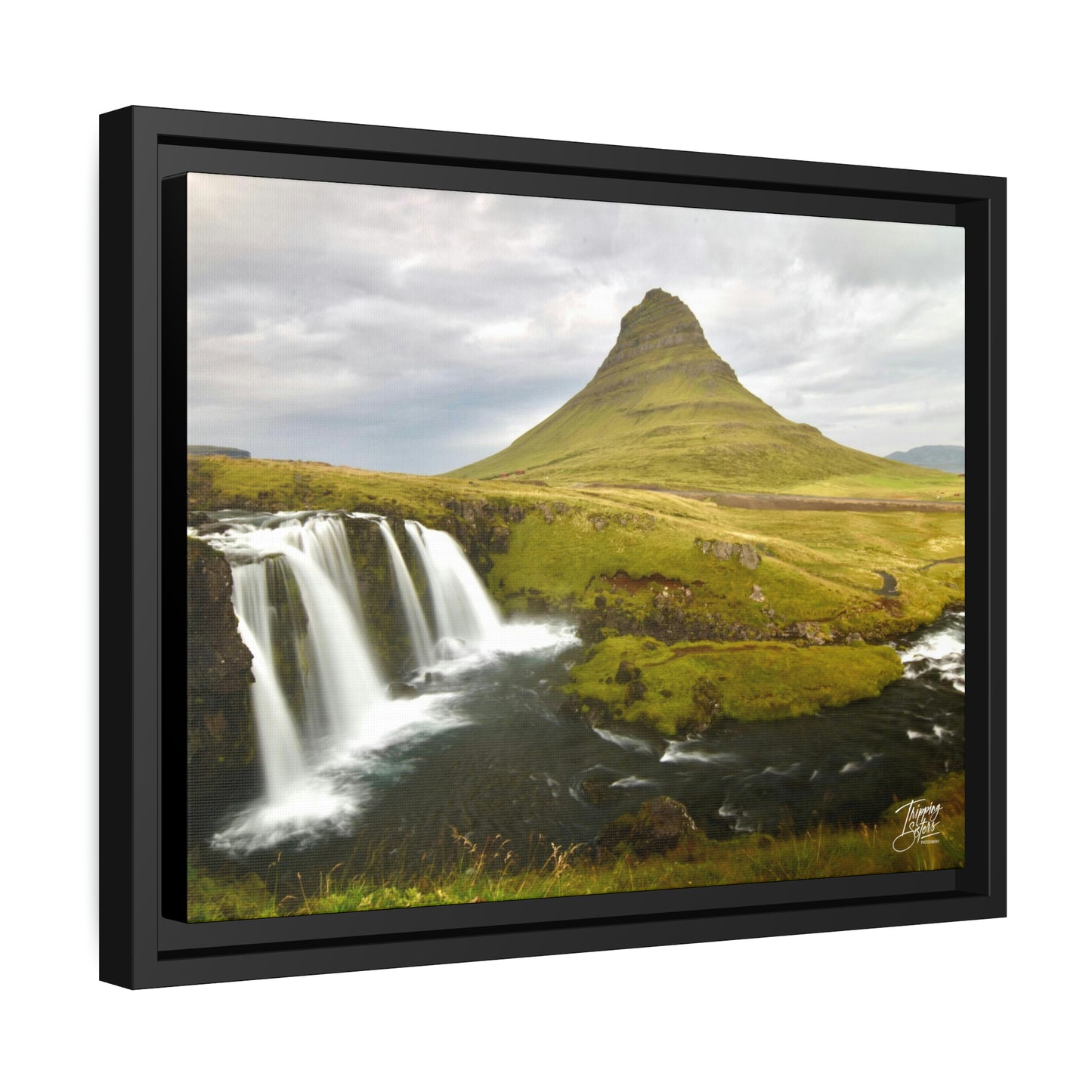 'Three's Company' Kirkjufellfoss, Iceland - Gallery Framed Canvas Wrap